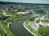 Irmanto Gelūno/15min.lt nuotr./Prieš dešimtmetį šioje vietoje dar buvo „Žalgirio“ baseinas, o Karaliaus Mindaugo tiltą tik planavo statyti.