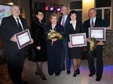 Klaipėdos raj. savivaldybės nuotr./Konkurso nugalėtojai atsiėmė apdovanojimus. 