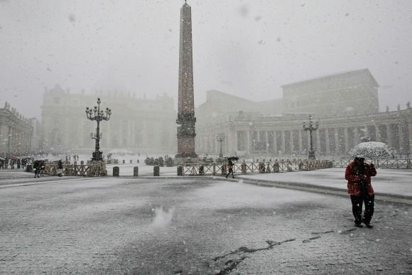 AFP/Scanpix nuotr./Roma žiemą