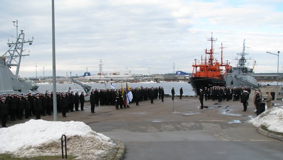 KAM nuotr./Jūrų kapitono Olego Mariničiaus ialeidimo į atsargą ceremonija. 