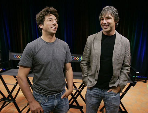 Scanpix nuotr./Larry Page’as ir Sergejus Brinas 