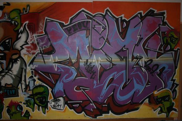 I.Ozturhan/15min.lt nuotr./Atviros erdvės jaunimo centro sienas puoaia grafitų meistrų darbai. 