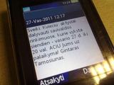 15min.lt nuotr./G.Tamošiūnas rinkimų dieną išsiuntinėjo SMS, iš anksto dėkodamas už palaikymą.