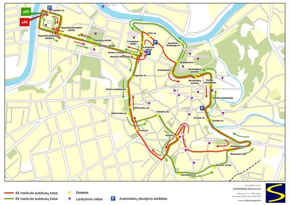 Vilniaus miesto savivaldybės nuotr./Pakeista Senamiesčio mararutų trasa