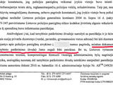 15min.lt nuotr./Vilniaus policijos atsakymo redakcijai fragmentas