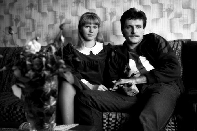 A.Pliadžio nuotr./Valdemaro Chomičiaus vestuvės su pirmąja žmona Diana (1982.10.19).