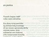 Aido Marčėno eilėraštis „Ars poetica“.