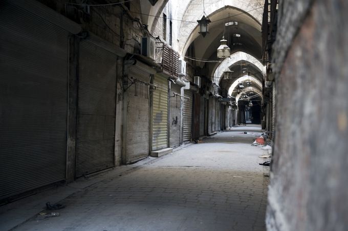 AFP/Scanpix nuotr./Allepo turgaus prekyvietės aiuo metu uždarytos