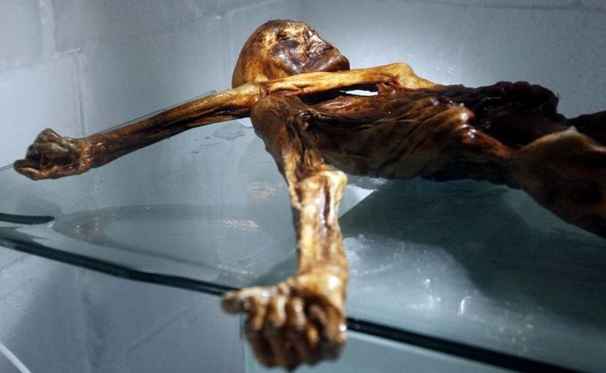 Scanpix nuotr./Dabar Otzi kūnas laikomas Italijos Pietų Tirolio archeologijos muziejuje
