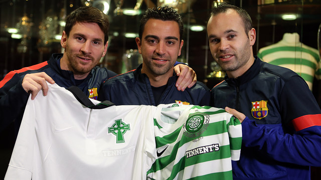 fcbarcelona.cat nuotr./Barcelona lyderiai su Celtic marakinėliais