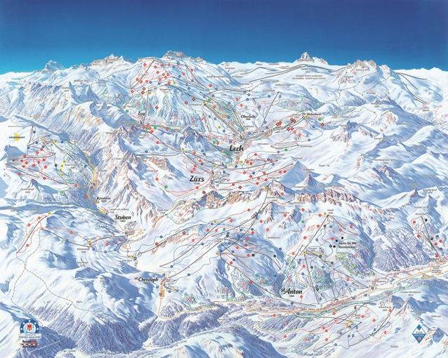 St Antonio slidinėjimo trasų žemėlapis