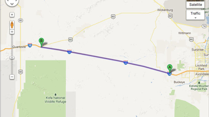 Google Maps nuotr./Greitkelis Arizonos Valstijoje