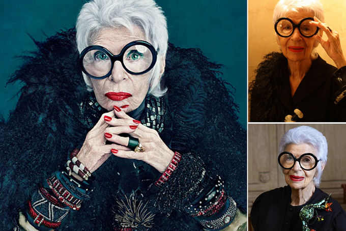 advancedstyle.blogspot.com, espolunina.blogspot.com ir afrobella.com nuotr./Stiliaus ikona Iris Apfel 