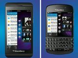Kadras iš transliacijos/Telefonai „Blackberry Z10“ (kairėje) ir „Blackberry Q10“