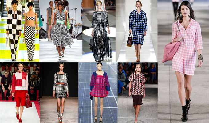 Dizainerių archyvų nuotr./Ia kairės virauje: Louis Vuitton, Nanette Lepore, Marc Jacobs, Marni. Ia kairės Apačioje: Acne, Aquilano Rimondi, Chanel, Numero Ventiuno. Deainėje: Alexis Mabille. 