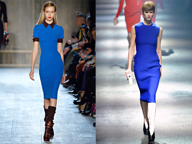  Mados namų nuotr./Ia kairės: Victoria Beckham, Lanvin 2012-2013 m. žiemos kolekcijos. 