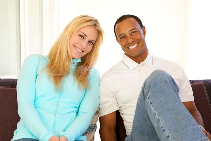 Tiger Woods/Lindsey Vonn nuotr./Lindsey Vonn ir Tigeris Woodsas