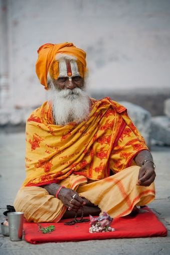 Giedriaus Dagio nuotr./Tiriantis asketo Sadhu žvilgsnis (Varanasis, Uttar Pradeaas)