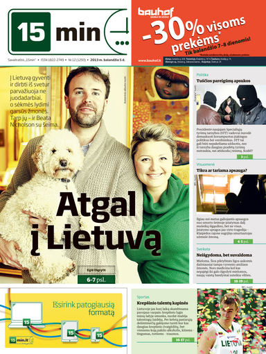 Savaitraščio „15min“ viršelis