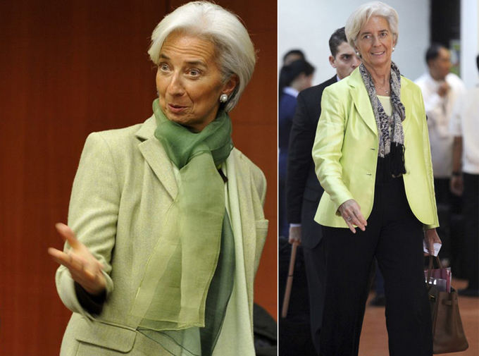 Scanpix nuotr. / Kairėje: Christine Lagarde kartu su Italijos ekonomikos ir finansų ministru Vittorio Grilli Eurozonos susirinkime Briuselyje.  Deainėje: Christine Lagarde Manilos oro uoste nutraukia vizitą Azijoje, kad galėtų dalyvauti skubiai suaauktame susirinkime Briuselyje dėl Graikijos skolų ir krizės.