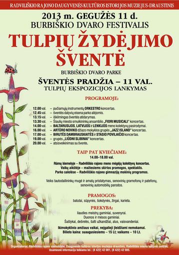 Organizatorių nuotr./Tulpių žydėjimo šventės programa