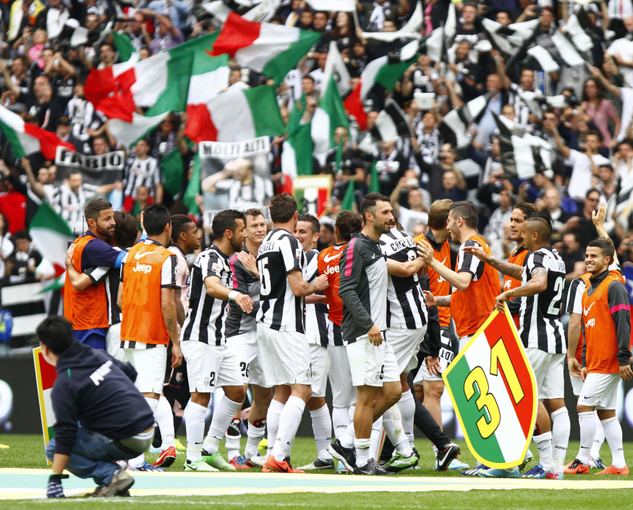 „Juventus“ klubo ir sirgalių triumfas.