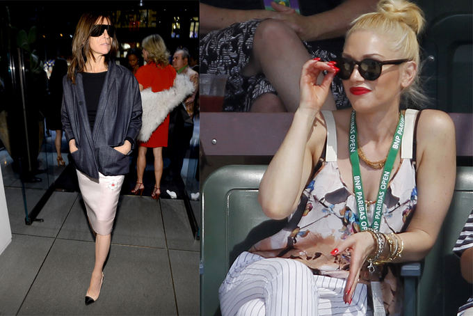  Ia kairės: Carine Roitfeld atvyksta į Dolce&Gabbana parduotuvės atidarymo vakarėlį Niujorko Penktojoje aveniu. Deainėje: Gwen Stefani užfiksuota stadione, laukianti rungtynių finalo Kalifornijoje.