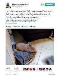Mario Balotelli įrašas „Twitter“ tinkle