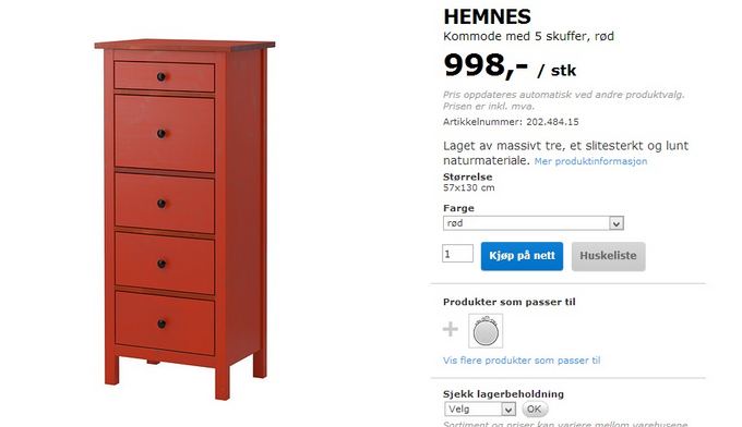 Komoda Hemnes