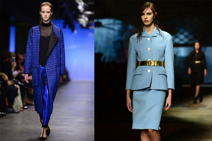 Scanpix nuotr. / Ia kairės: Missoni kolekcija Milano mados savaitėje. Deainėje: Prada Milano kolekcijos modelis. 