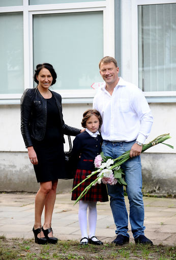 Alvydas Duonėla su žmona Dalia ir dukra Lukrecija
