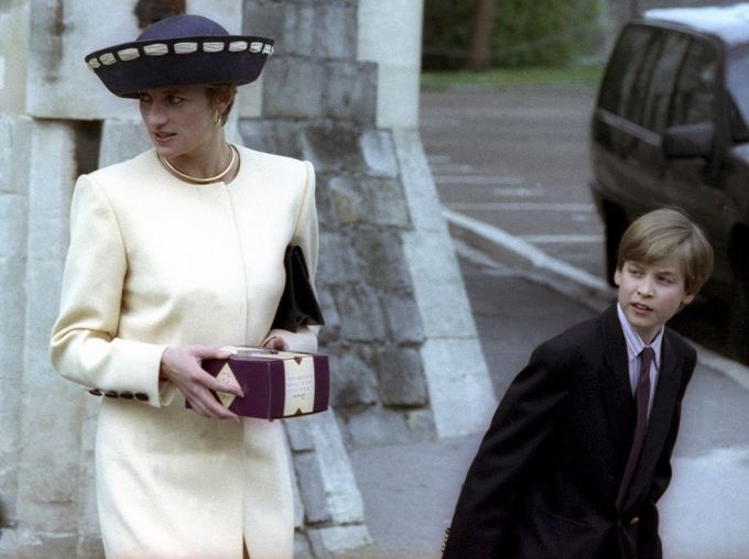 Princesė Diana ir princas Williamas 1992-aisiais
