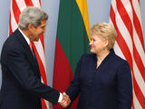Dž. G. Barysaitės nuotr./JAV valstybės sekretorius Johnas Kerry susitiko su Dalia Grybauskaite. 