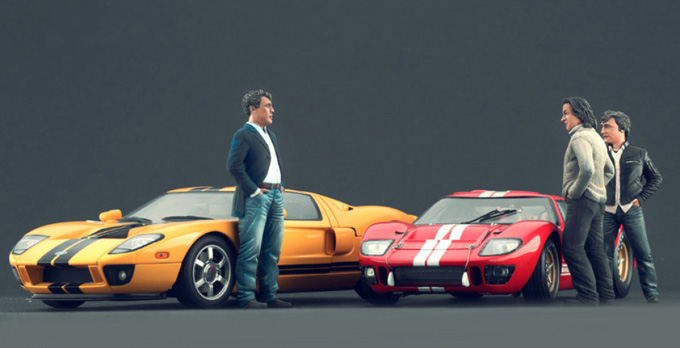 Scale Figures nuotr./Sumažintos Top Gear laidos vedėjų figūrėlės