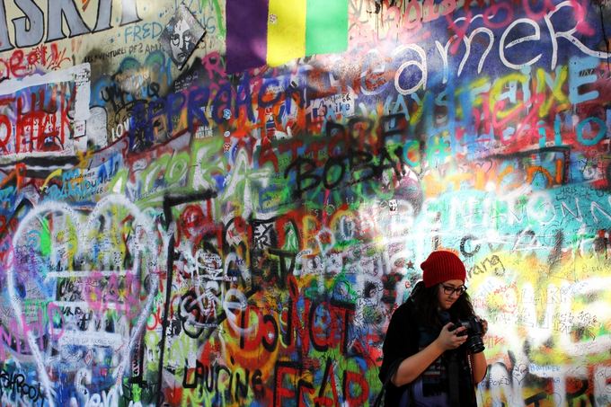Indrės Bungardaitės/15min.lt nuotr./Johno Lennono siena