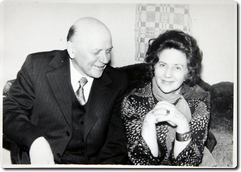 Family archive photo with his wife Monika in 1974