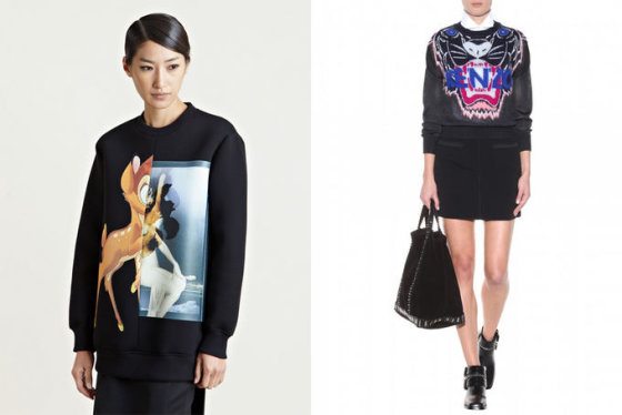 Iš kairės: Givenchy džemperis iš ln-cc.com, Kenzo megztinis iš mytheresacom.