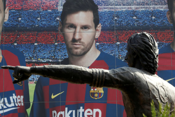 Photo by Scanpix / Image of Lionel Messi at the Johann Cruiff Stadium in Barcelona.