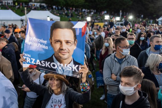 AFP / Photo by Scanpix / Rafal Trzaskowski supporters