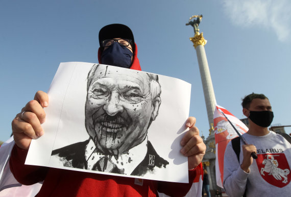 Photo by Scanpix / Protester in Belarus