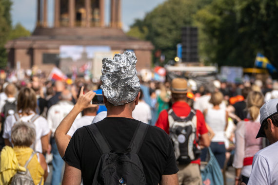 Photo by Scanpix / Berlin, August 29, those who opposed the measures taken in Germany to combat COVID-19 voted against 