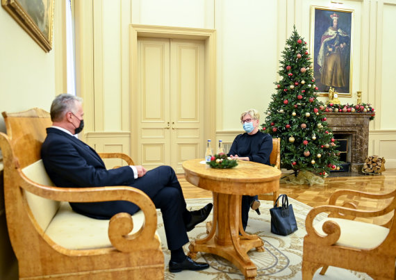 Office of the President / Photo by Robertas Dačkus / President Gitanas Nausėda and Prime Minister Ingrida Šimonytė