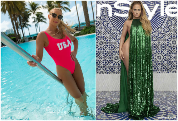 Personal album photo and InStyle / Rasa Vilkienė and Jennifer Lopez