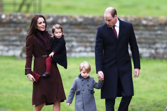 Photo by Scanpix / Prince William and the Duchess of Cambridge Catherine with children