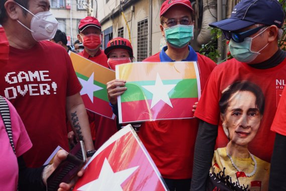 Reuters / Photo by Scanpix / Protests against coups in Myanmar