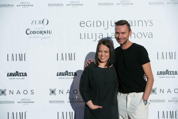 Photo by Žygimantas Gedvila / 15min / L. Larionova and E.Rainys during the presentation of their collections in 2019.