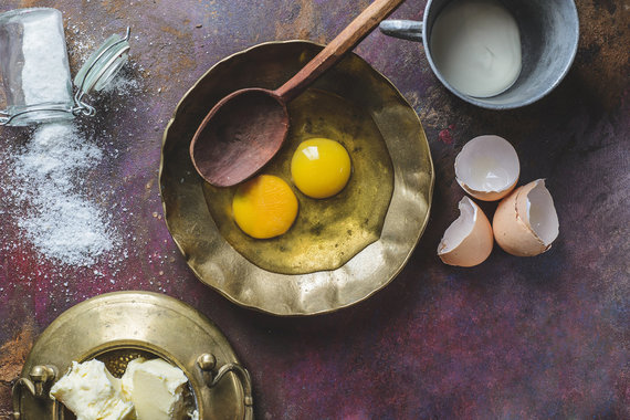 Stock photo of the restaurant.  Ingredients for pancakes