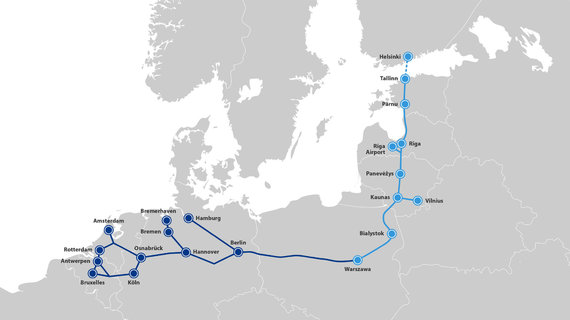 The project visualizations / Rail Baltica will connect the Baltic countries, Poland and Finland