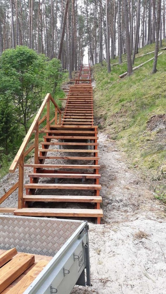 KNNP photos / stairs will be installed on the Preila dunes. A panoramic view will open from a height of 53 m.