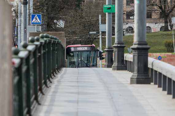 Photo by Julius Kalinskas / 15min / Empty streets of Vilnius